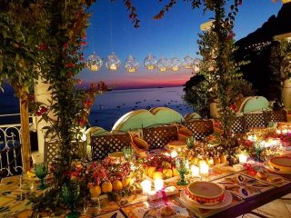 romantic dinner italian food wine tasty