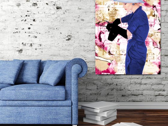 art living room mixed media