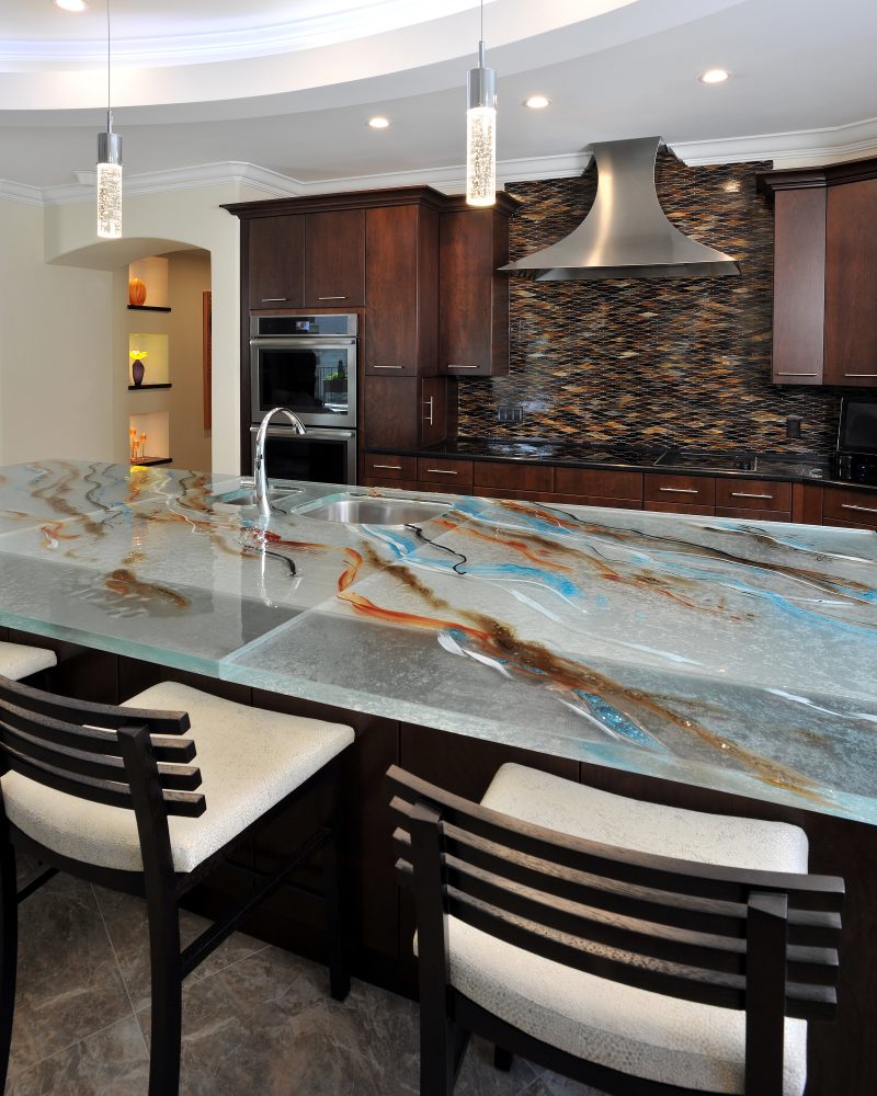 glass design interior home counters stairs