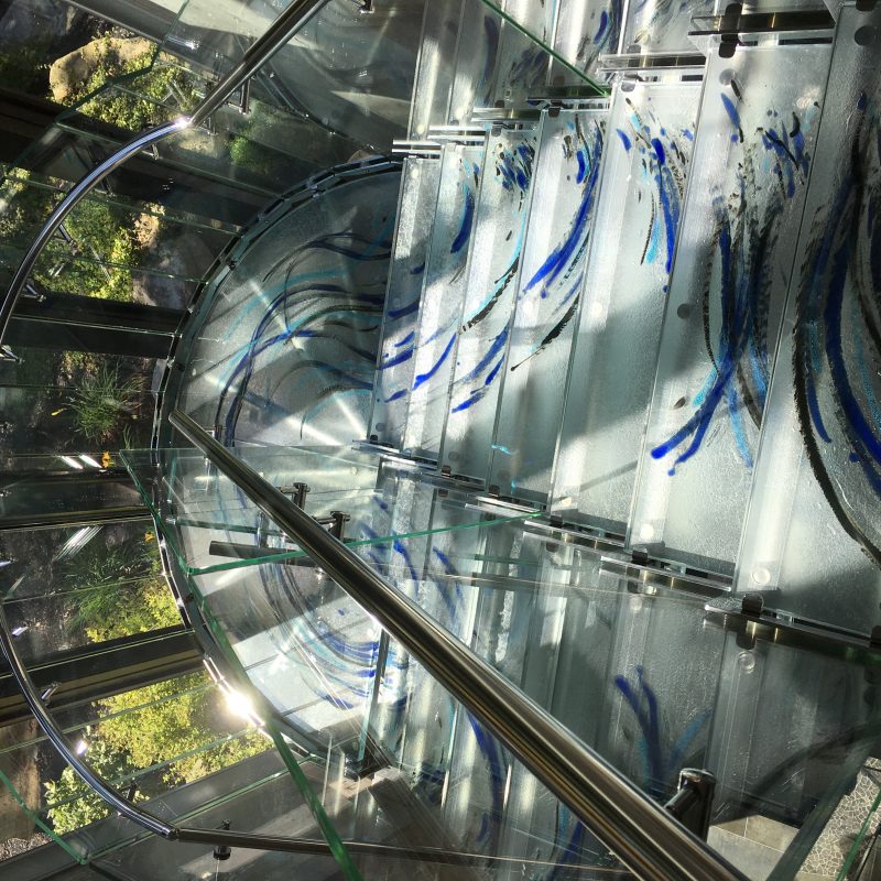 glass design interior home counters stairs