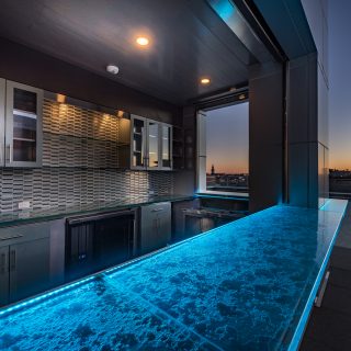 thinkglass glass design interior home counters stairs