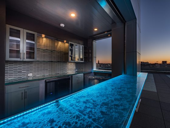 thinkglass glass design interior home counters stairs