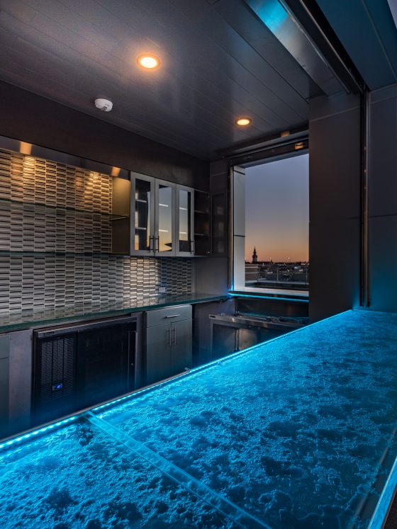 thinkglass glass design interior home counters stairs