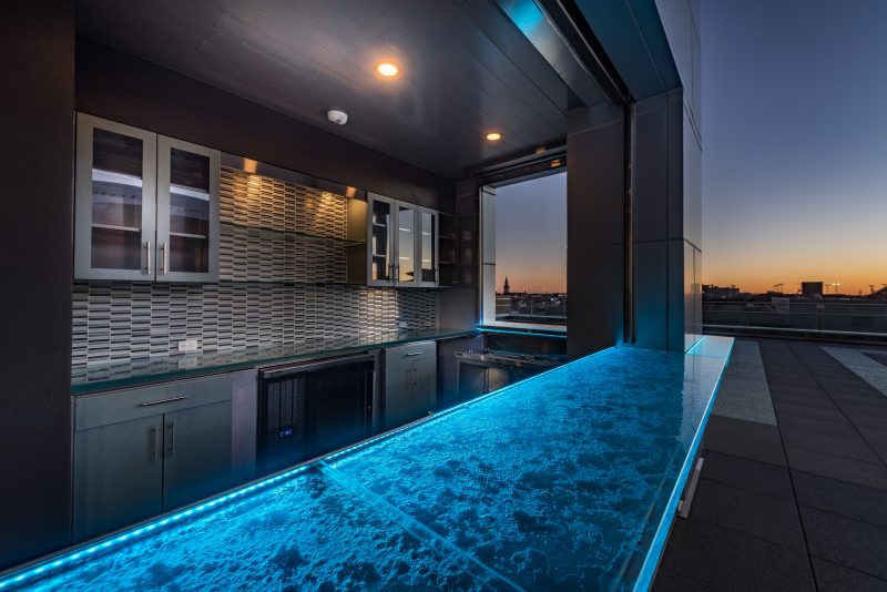 thinkglass glass design interior home counters stairs