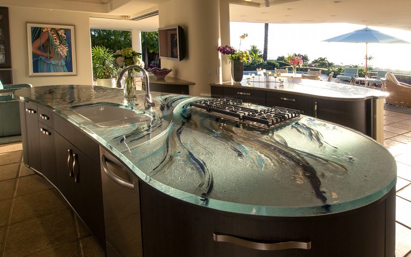 glass design interior home counters stairs