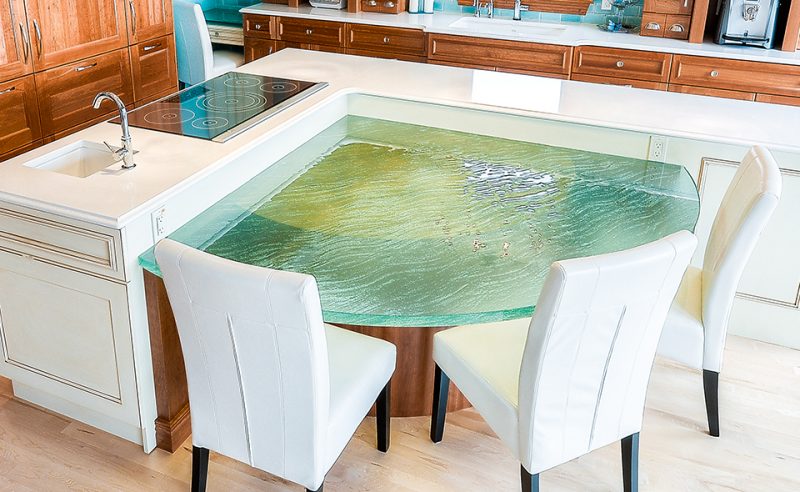 glass design interior home counters stairs