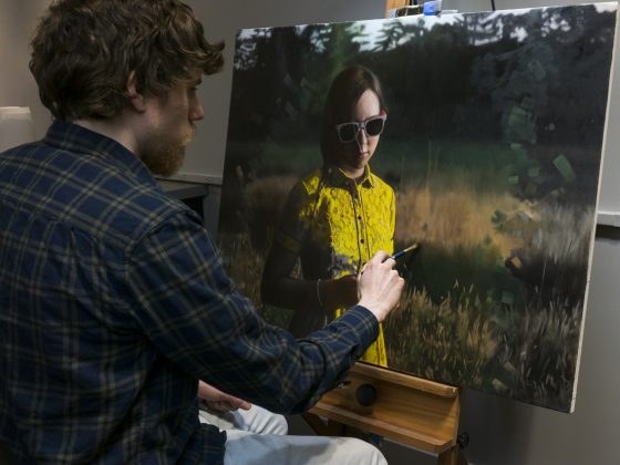 painting oil hyper realism art artist Kevin Moore painter realistic portrait