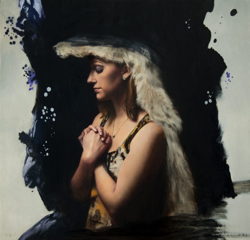 painting oil hyper realism art artist Kevin Moore painter realistic portrait