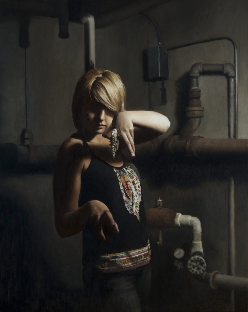 painting oil hyper realism art artist Kevin Moore painter realistic portrait